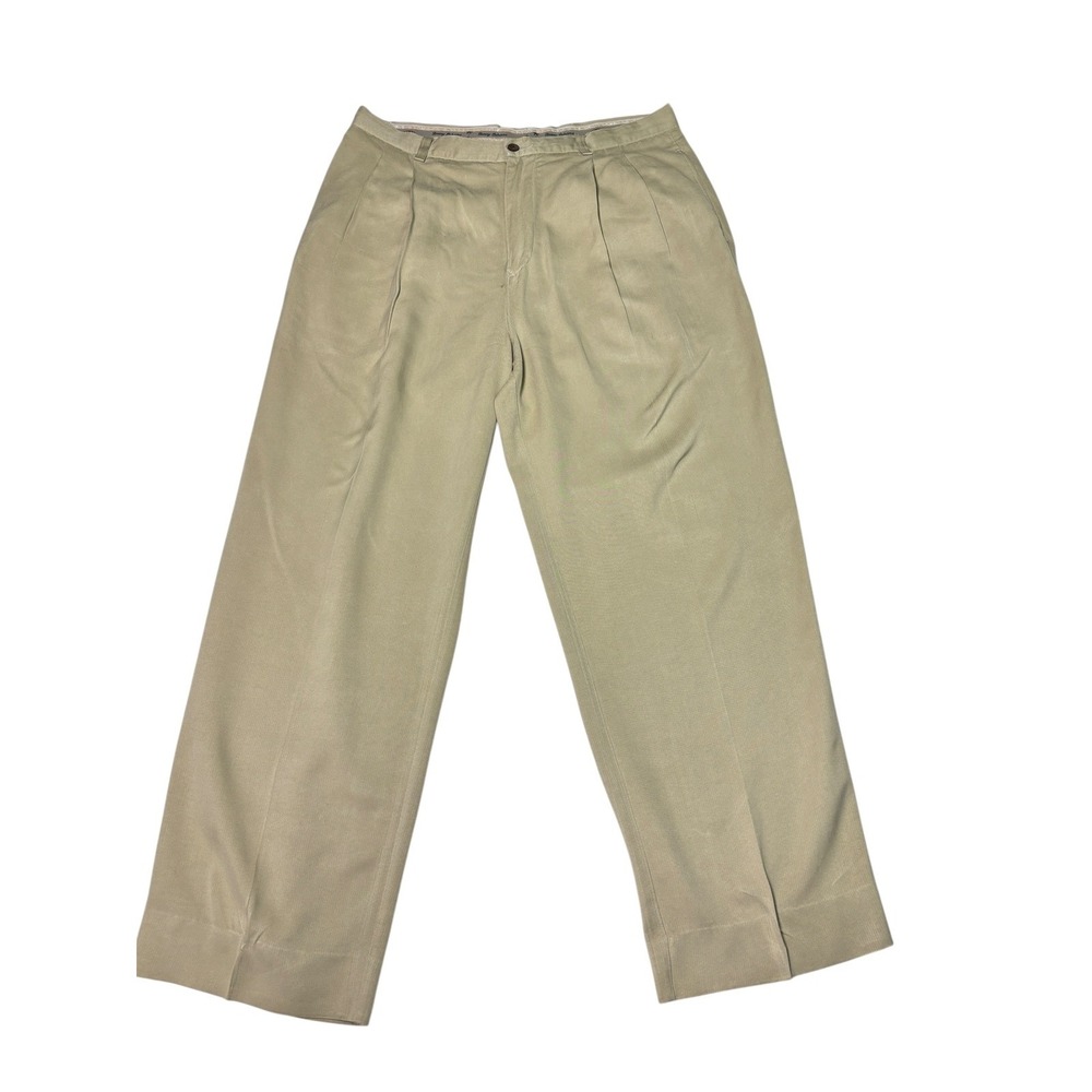 Tommy Bahama‎ Silk Corduroy Pleated Pants Mens 35 Relaxed Fit